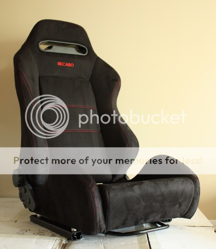 RECARO replica dc2 seats (black w/red stitching/reclinable) REVscene